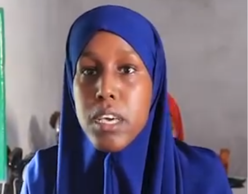 Habiba Abdulkadir Nor, is one of the Students studying at the Bulsho Technical and Vocational Training Center in Merca. #PeaceandProsperity