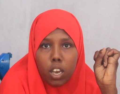 Fartuun Cabdulqaadir Nuur, is one of the Students studying at the Bulsho Technical and Vocational Training Center in Merca